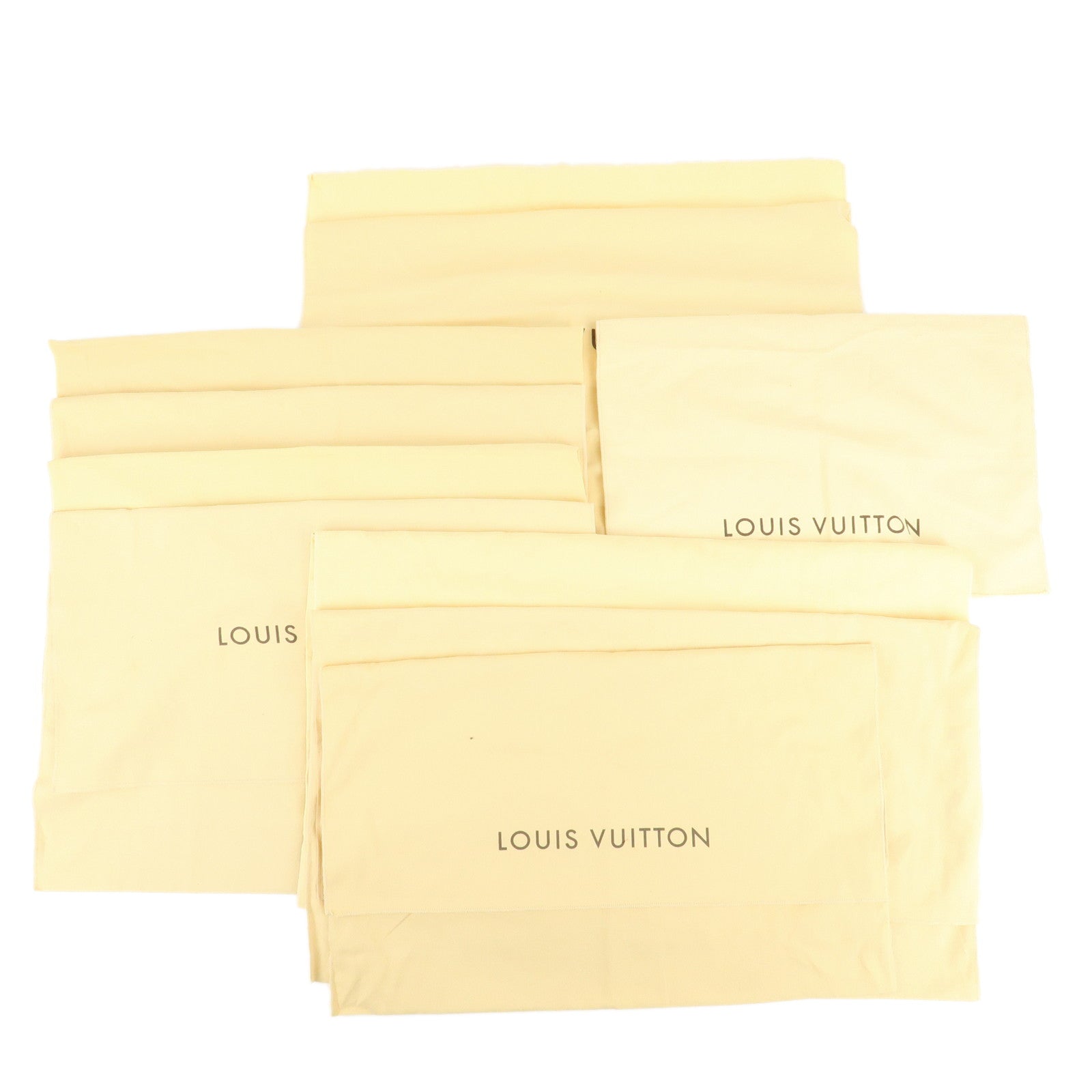 Louis-Vuitton-Set-Of-10-Dust-Bag-Flap-Style-Beige
