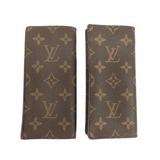 Louis-Vuitton-Monogram-Set-of-2-Glasses-Case-Brown-M62962