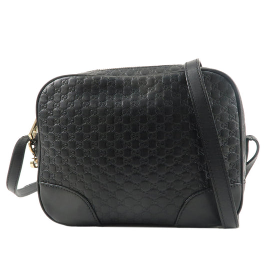 GUCCI-Micro-Guccissima-Leather-Shoulder-Crossbody-Bag-Black-449413