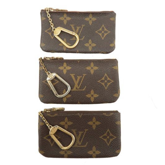 Louis-Vuitton-Set-of-3-Monogram-Pochette-Cles-Coin-Key-Case-M62650