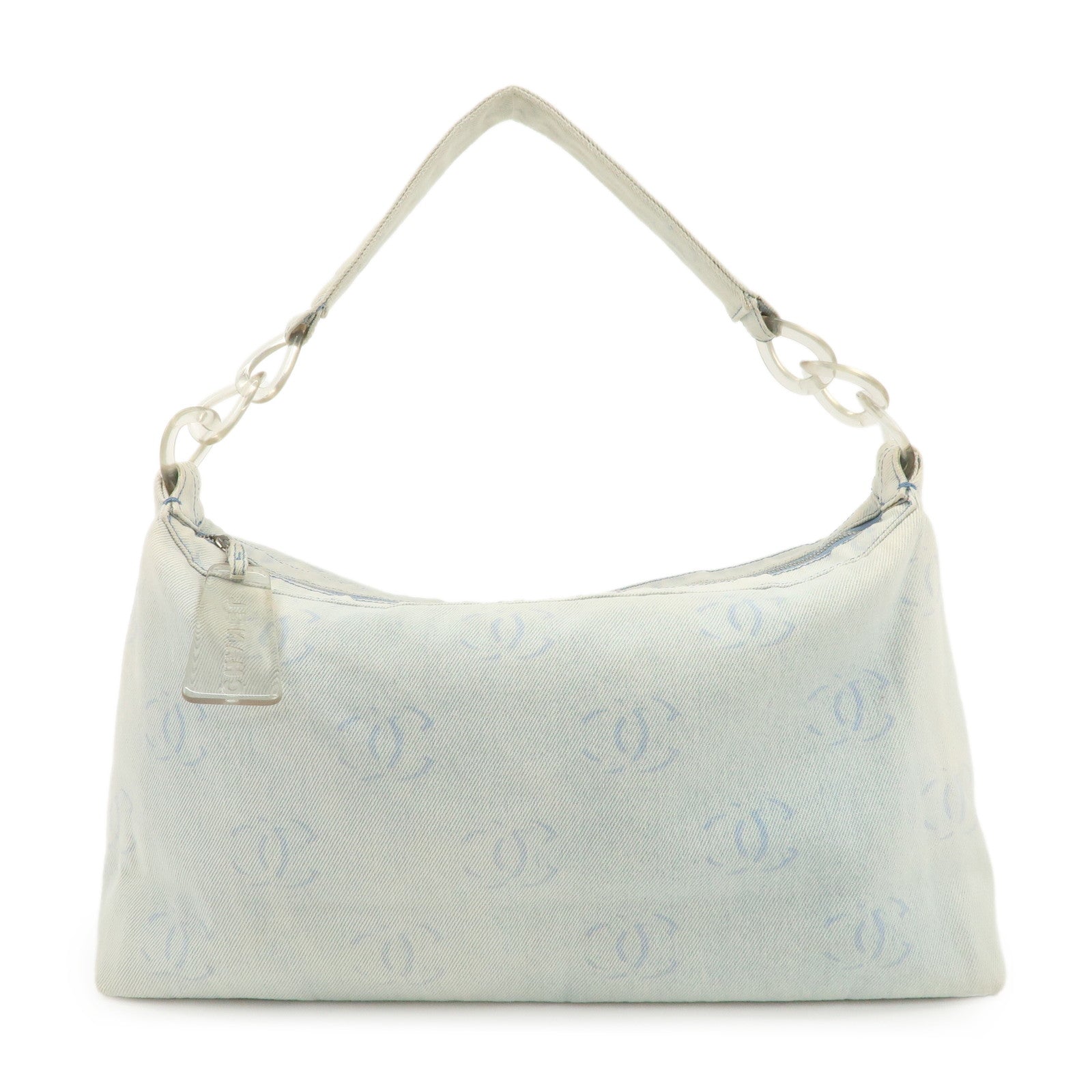 CHANEL-Denim-Plastic-COCO-Mark-One-Shoulder-Bag-Light-Blue