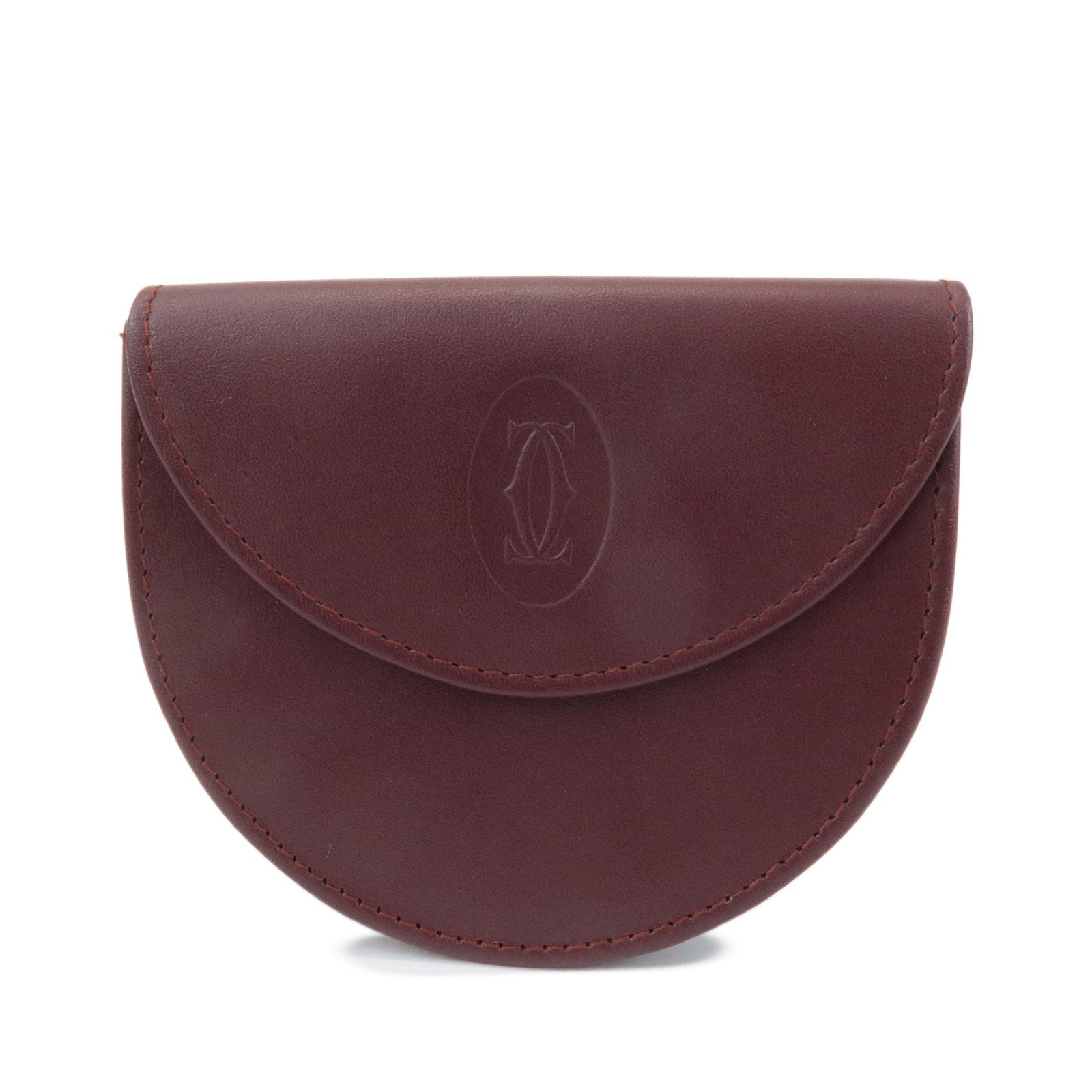 Cartier-Mastline-Leather-Coin-Case-Coin-Wallet-Bordeaux