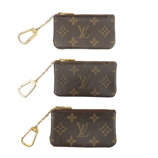 Louis-Vuitton-Set-of-3-Pochette-Cles-Coin-Key-Case-Brown-M62650