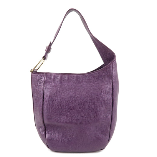 GUCCI-Leather-Shoulder-Bag-Metallic-Purple-268749Used-F/S