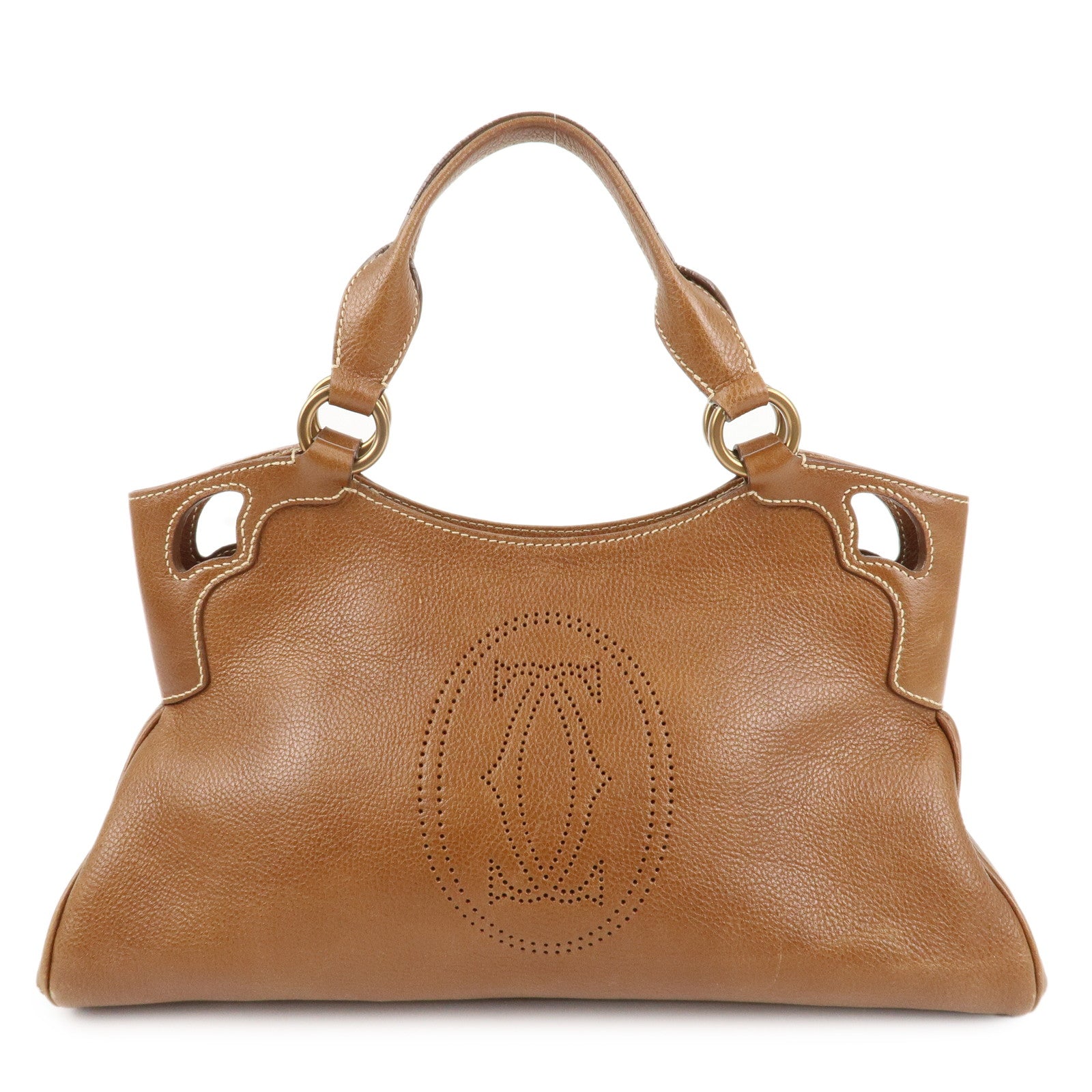 Cartier-Leather-Marcello-de-Cartier-SM-Hand-Bag-Brown