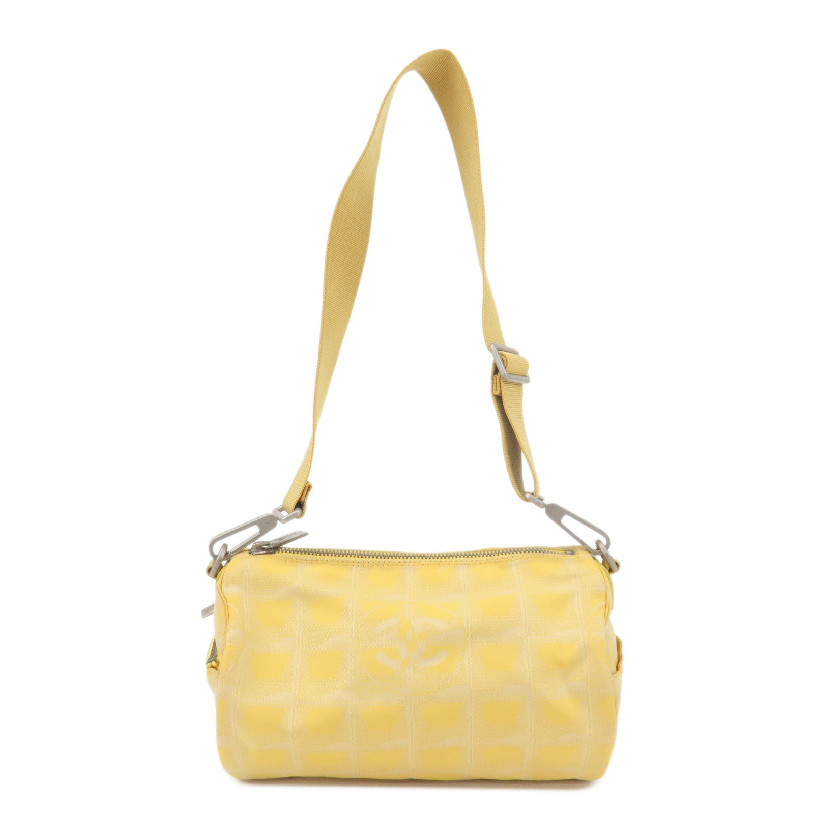 CHANEL-New-Travel-Line-Nylon-Jacquard-Leather-Shoulder-Bag-A17669