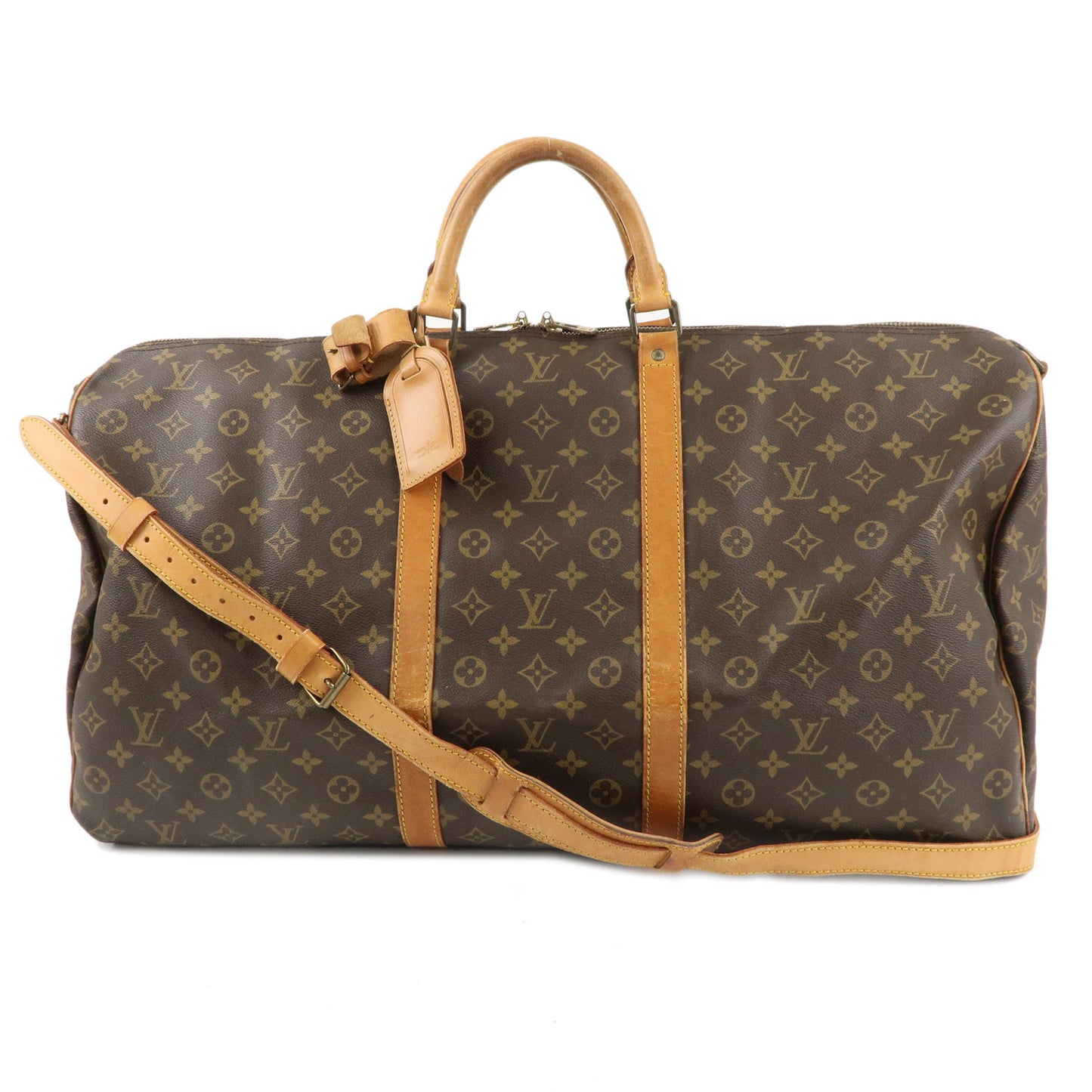 Louis Vuitton Monogram Keep All Bandouliere 60 Bag Brown M41412