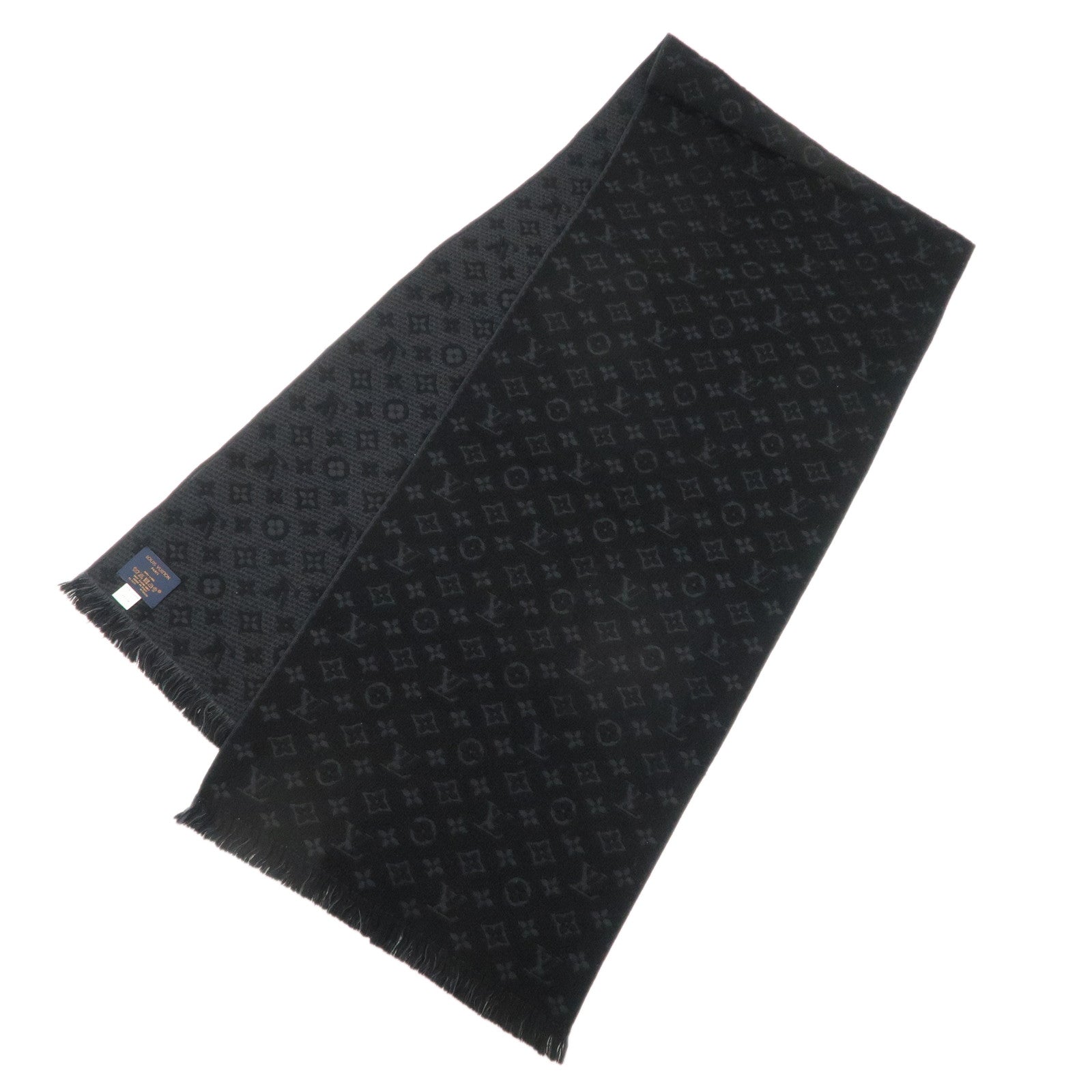 Louis-Vuitton-Monogram-Escharpe-Monogram-Classic-Noir-M70520 Used-F/S