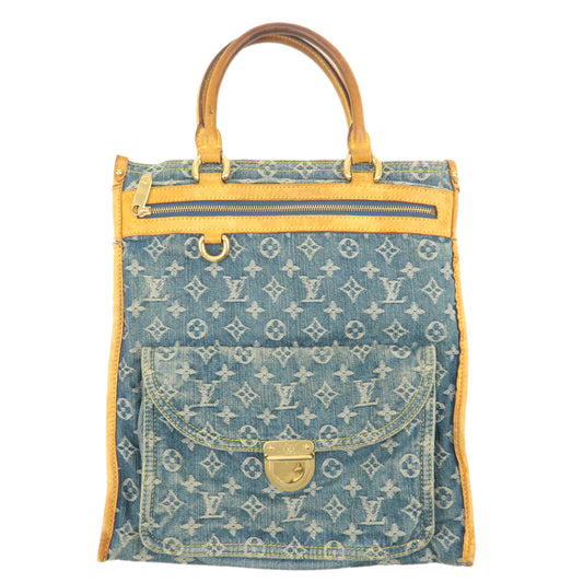 Louis-Vuitton-Monogram-Denim-Flat-Shopper-Tote-Bag-M95018