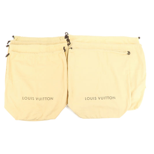 Louis-Vuitton-Set-of-7-Dust-Bag-Storage-Bag-Drawstring-Beige
