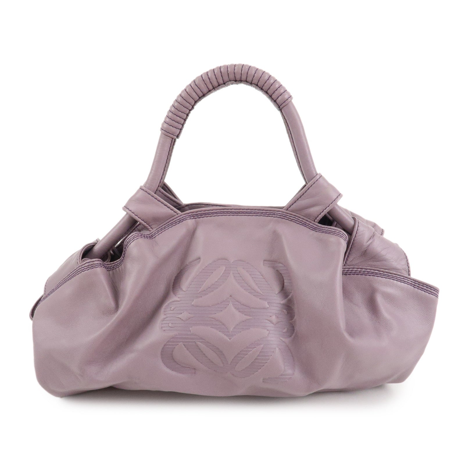 LOEWE Goya Bag Medium leather anagram Shoulder Bag bag A896N01X03  SilverMetal Lavender