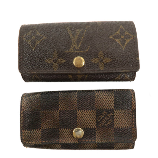 Louis-Vuitton-Set-of-2-Damier-Monogram-Multiclés-4-Key-Case-M62631