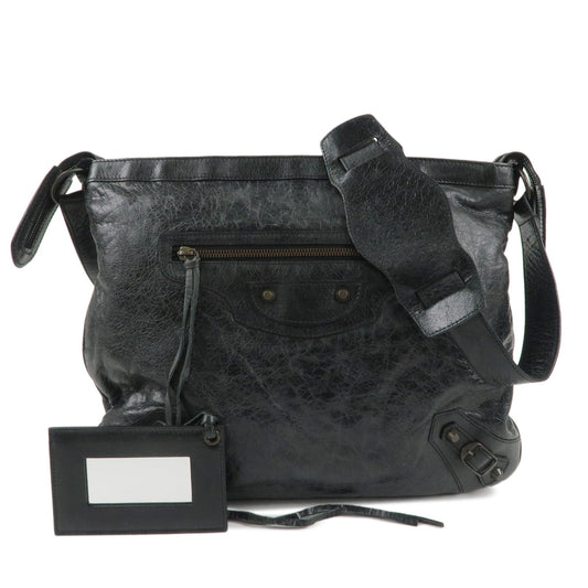 BALENCIAGA-Messenger-Leather-Shoulder-Bag-Black-177289