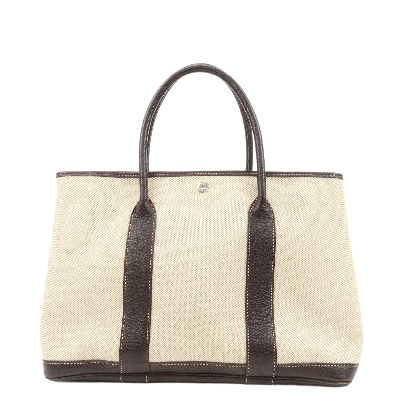 HERMES-Garden-Party-PM-Toile-Ash-G-Stamped-Leather-Tote-Bag