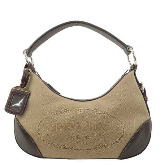 PRADA-Logo-Jacquard-Leather-Shoulder-Bag