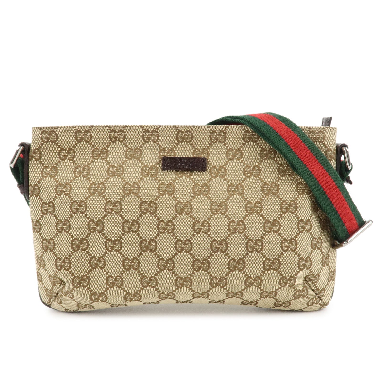 GUCCI-Sherry-GG-Canvas-Leather-Shoulder-Bag-Crossbody-189749
