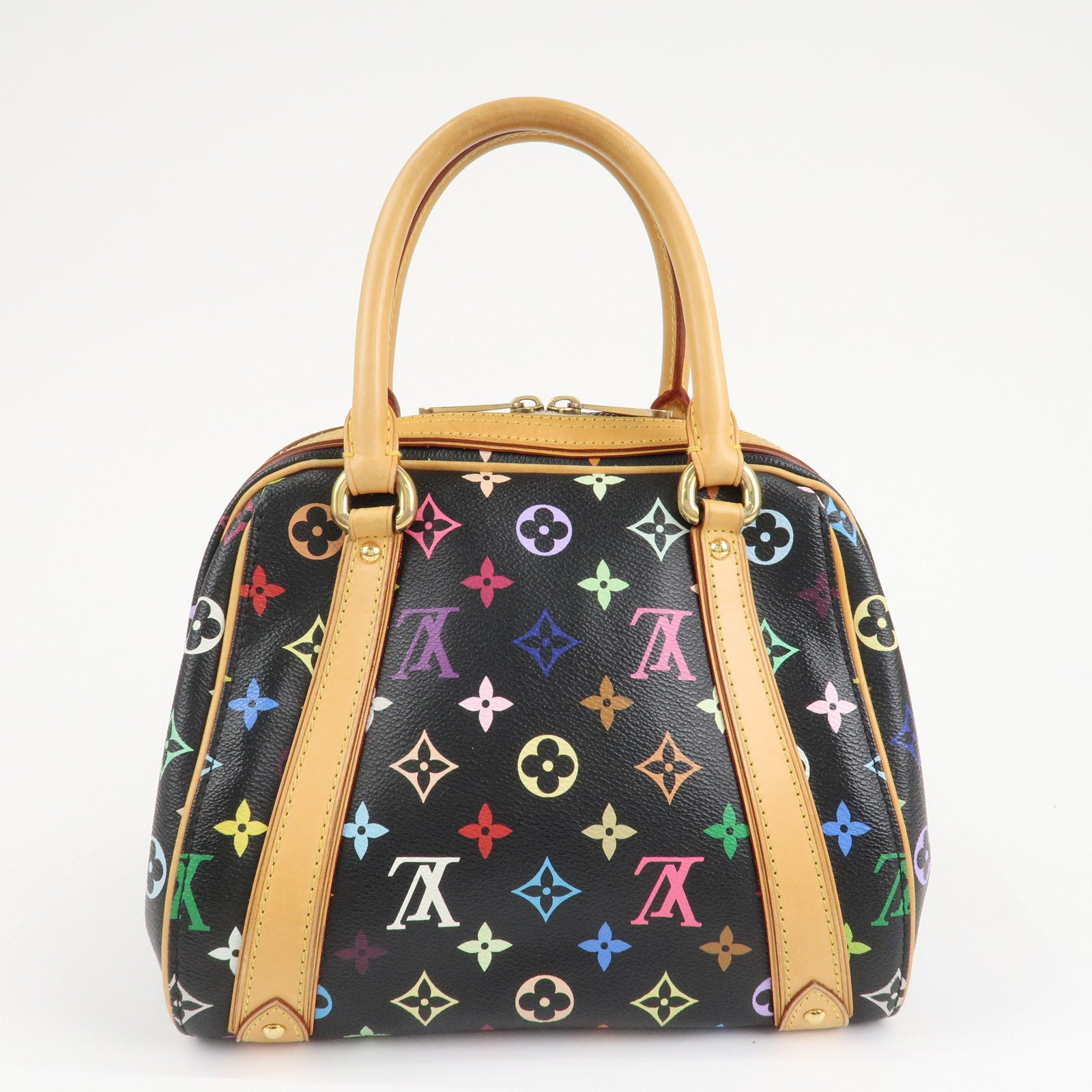 Louis Vuitton Monogram Multicolor Priscilla Hand Bag Noir M40097 Used