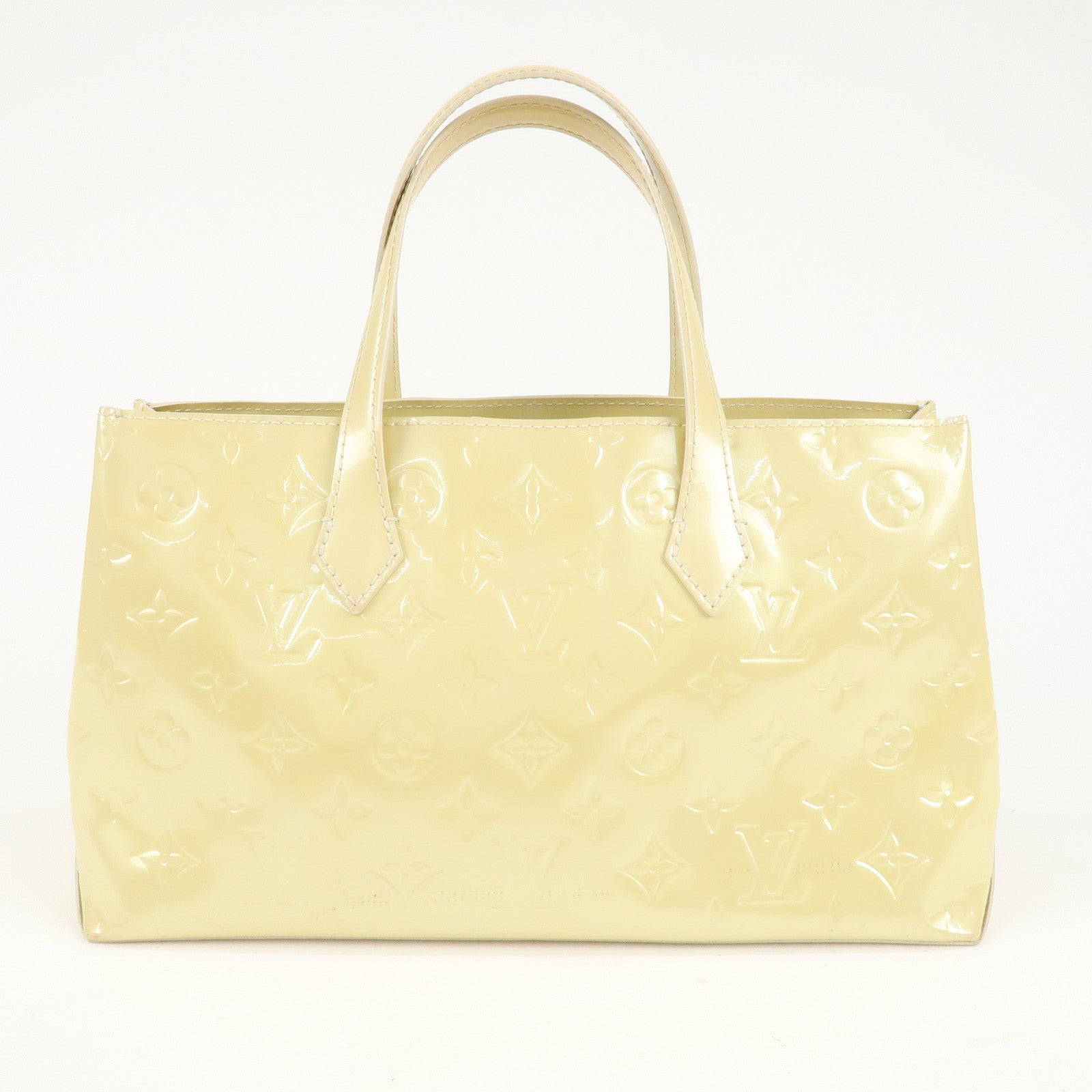 Louis Vuitton Monogram Vernis Wilshire PM Hand Bag Broncorail Used