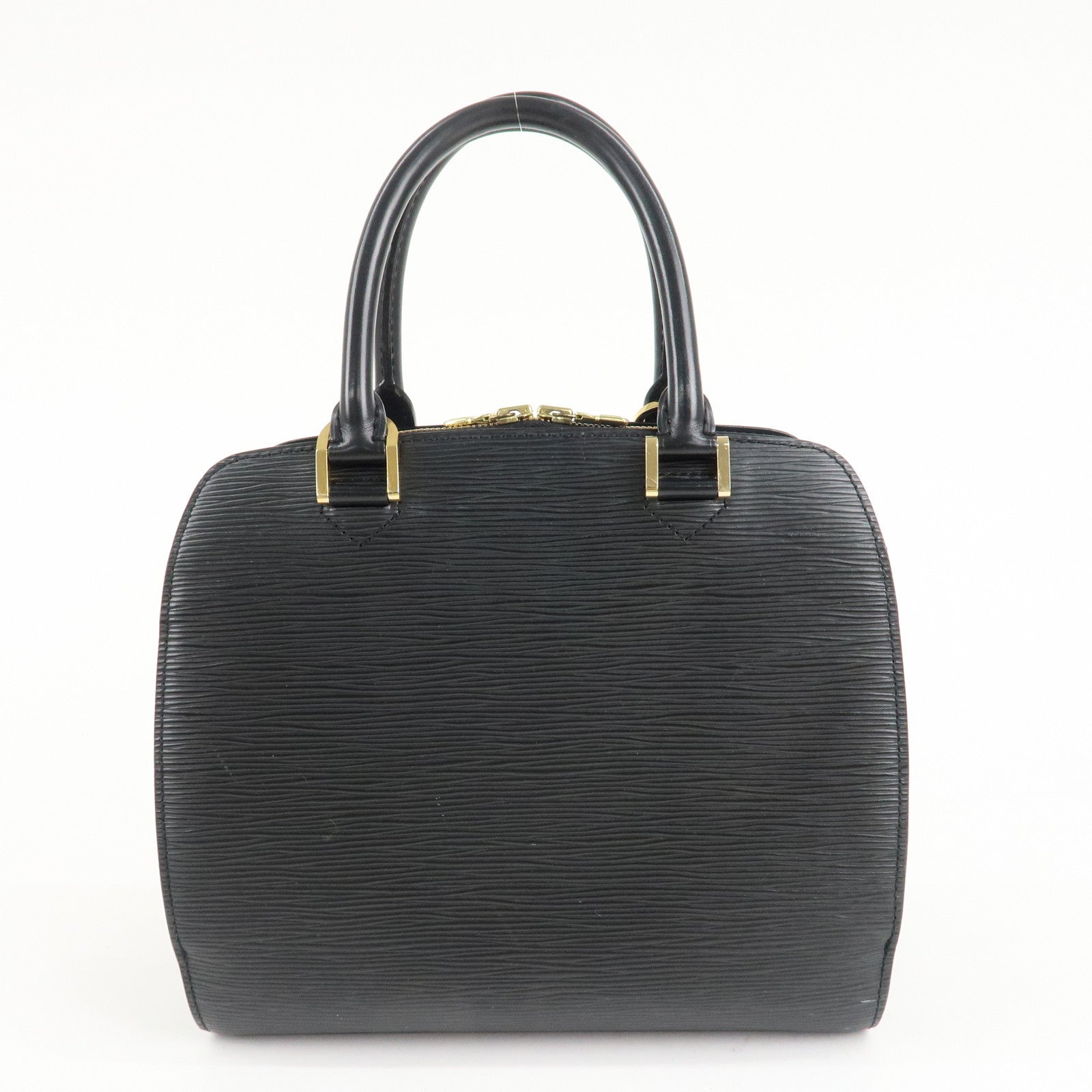 Louis Vuitton Epi Pont Neuf Hand Bag Gold HDW Noir Black M52052 Used