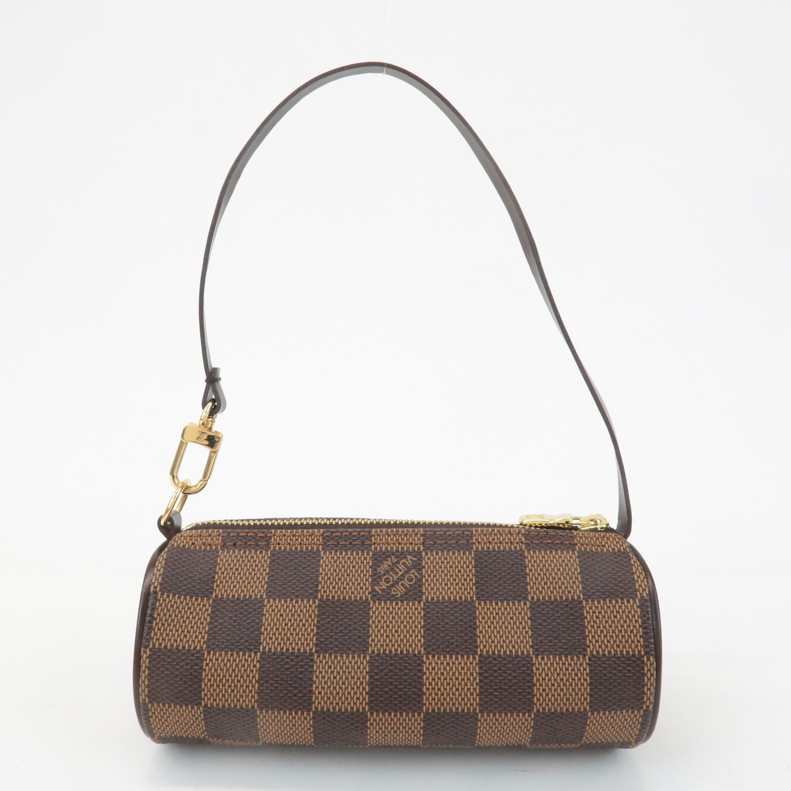 Louis Vuitton Damier Ebene Mini Pouch for Papillon Bag Brown Used