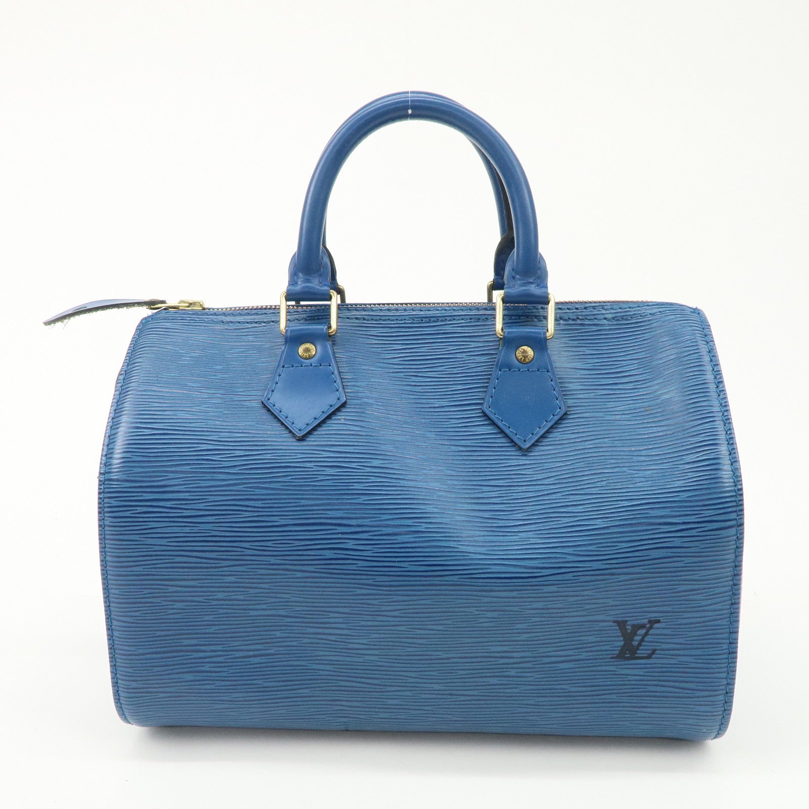 Louis Vuitton Epi Speedy 25 Hand Boston Bag Blue M43015 Used