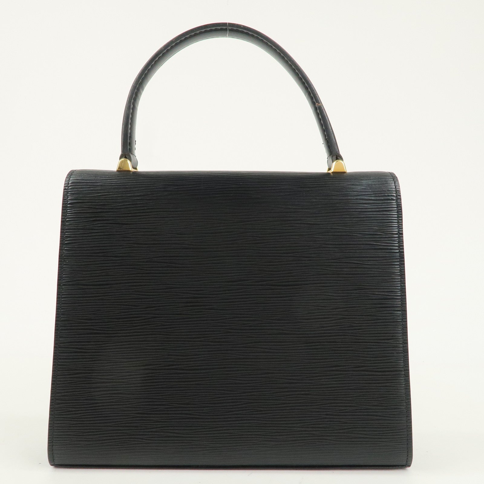 Louis Vuitton Epi Leather Malesherbes Hand Bag Black M523 72 Used