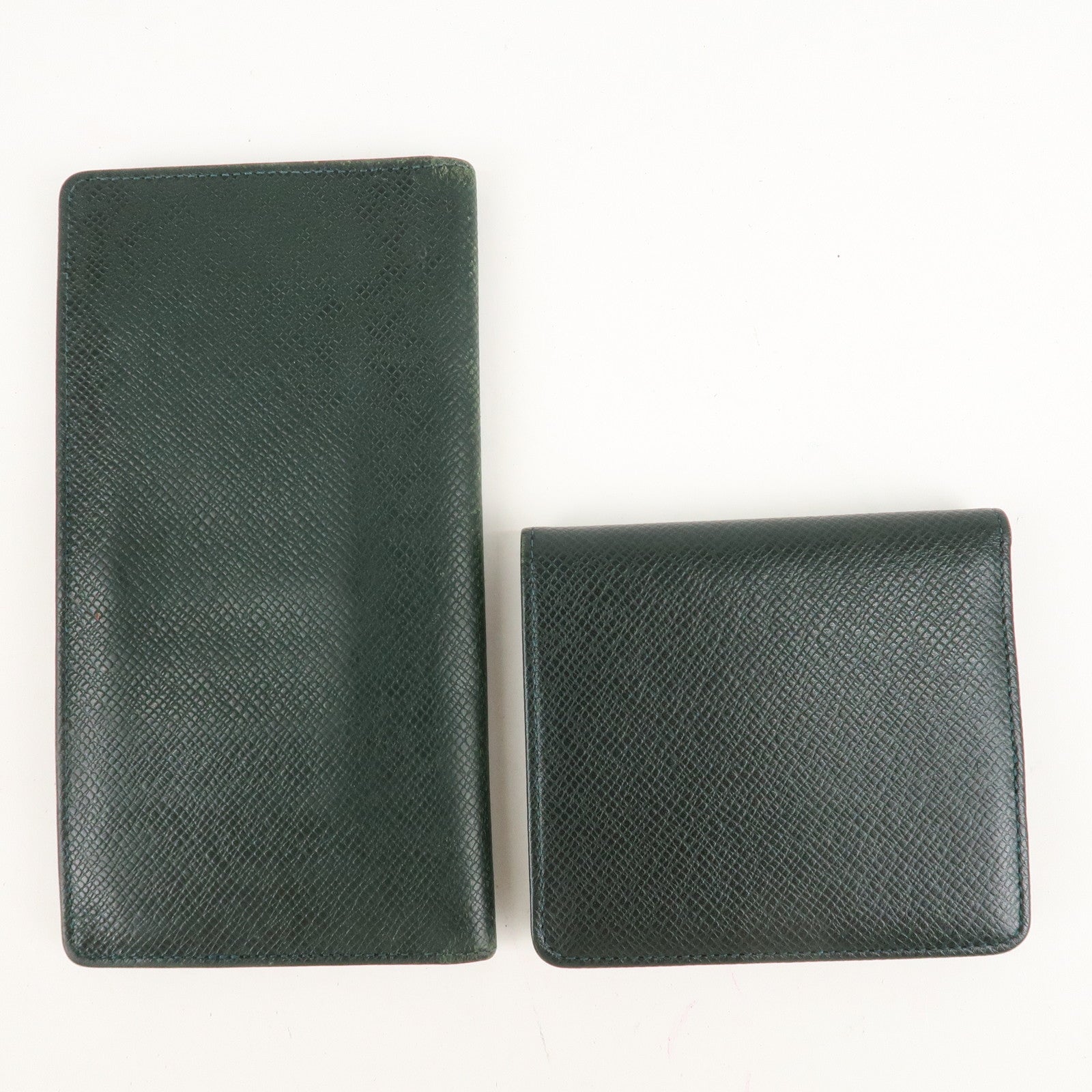 Louis Vuitton Taiga Set of 2 Wallet Epicea M30394 M30454 Used