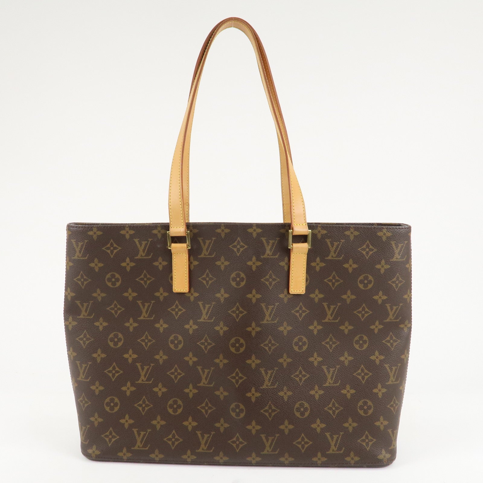 Louis Vuitton Monogram Luco Tote Bag Hand Bag Brown M51155 Used
