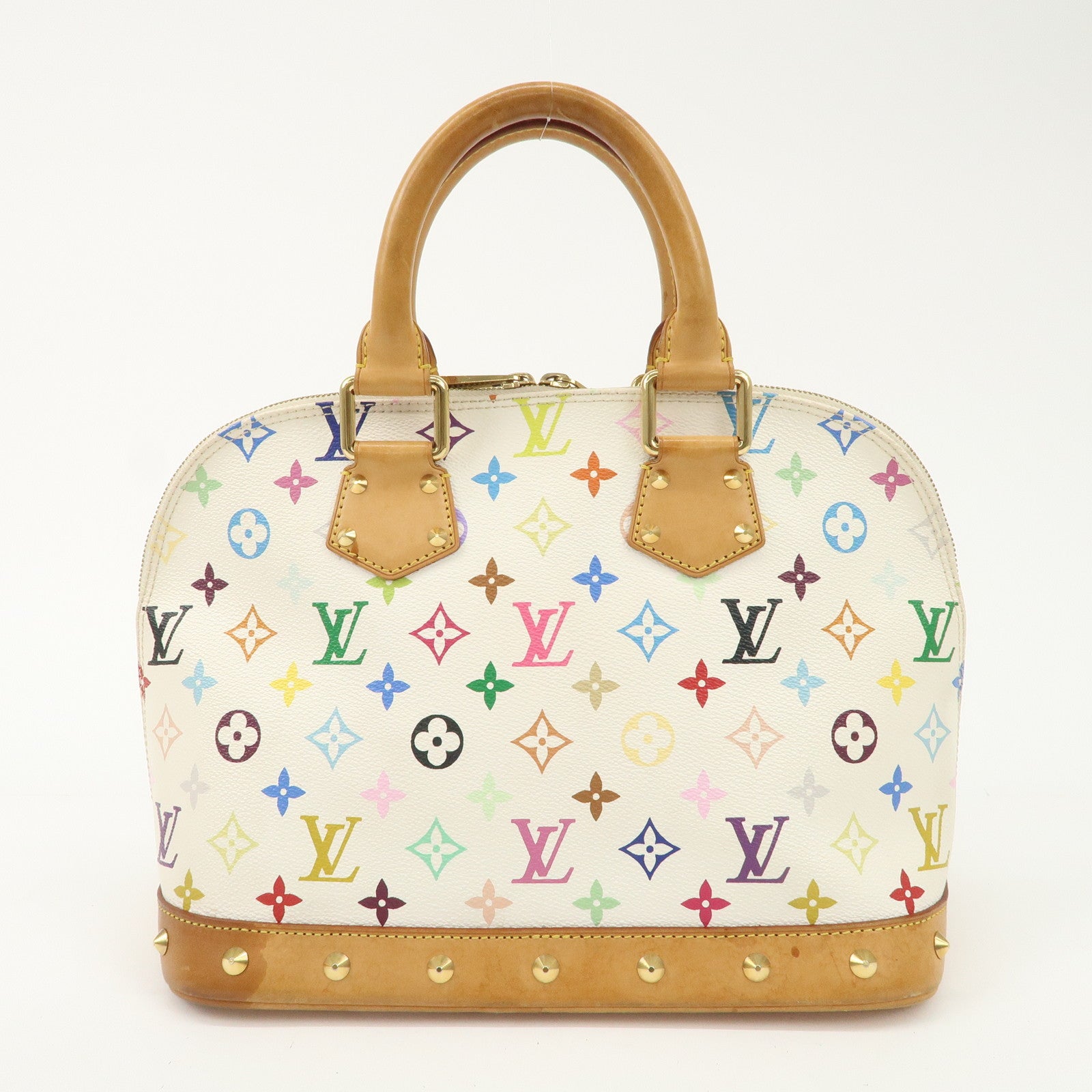 Louis Vuitton Monogram Multicolor Alma PM Hand Bag Blanc M92647 Used
