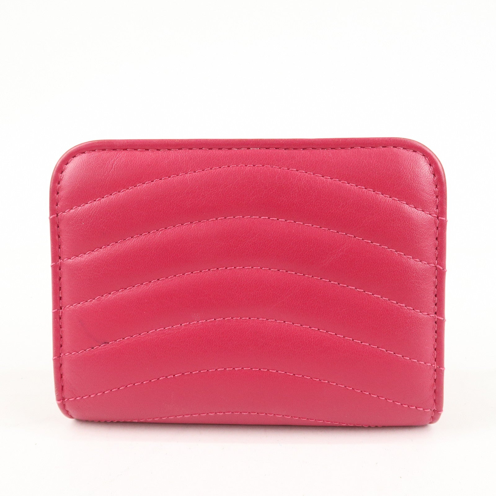 Louis Vuitton New Wave Leather Bi-Fold Compact Wallet Freesia Pink Used