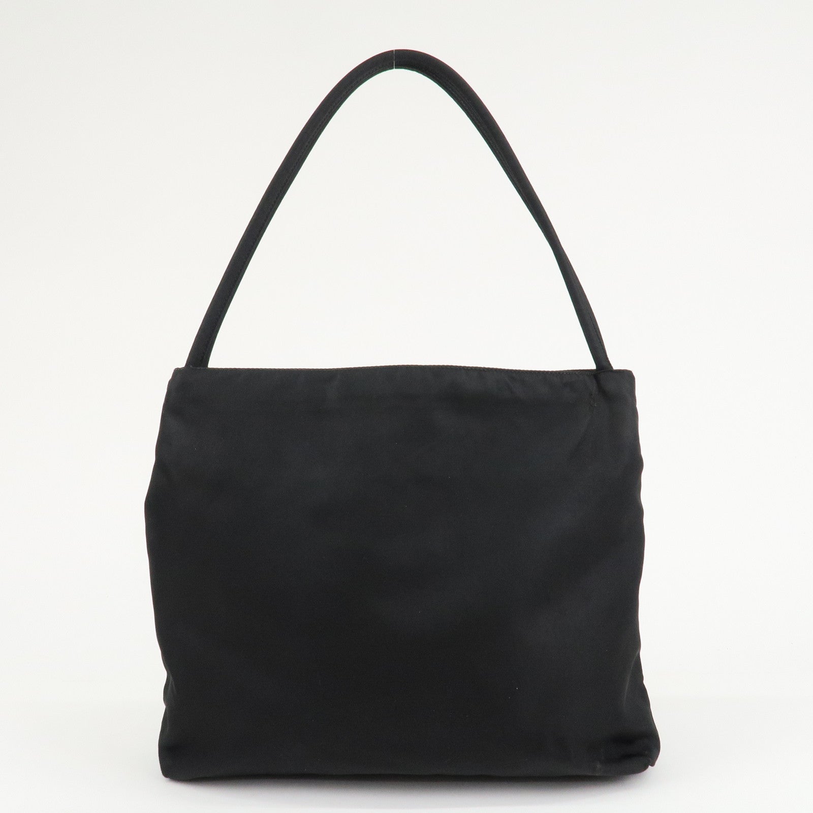 PRADA Logo Nylon Tote Bag Shoulder Bag Hand Bag Black B6242 Used