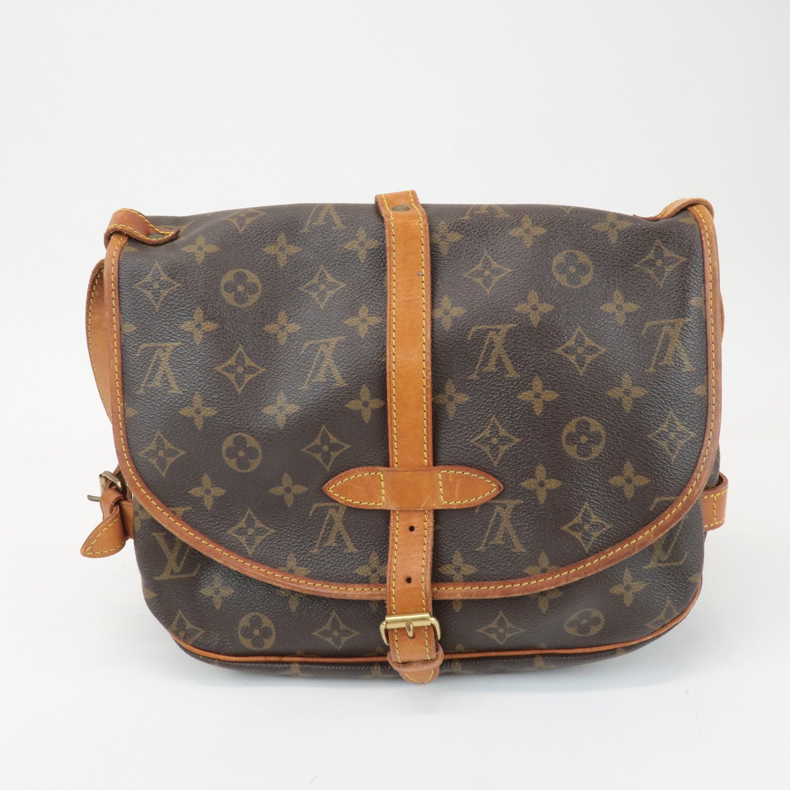 Louis Vuitton Monogram Saumur 30 Shoulder Bag Brown M42256 Used