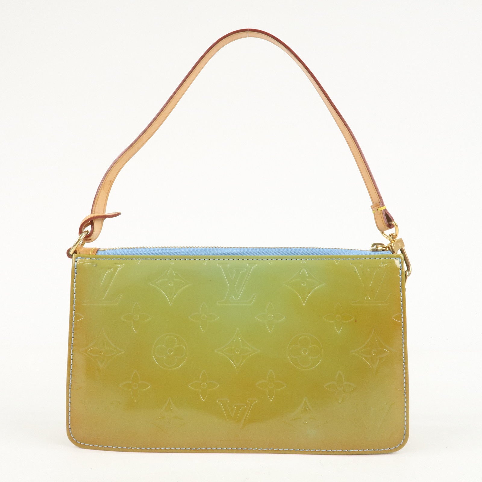 Louis Vuitton Monogram Vernis Lexington Hand Bag Baby Blue M91011 Used