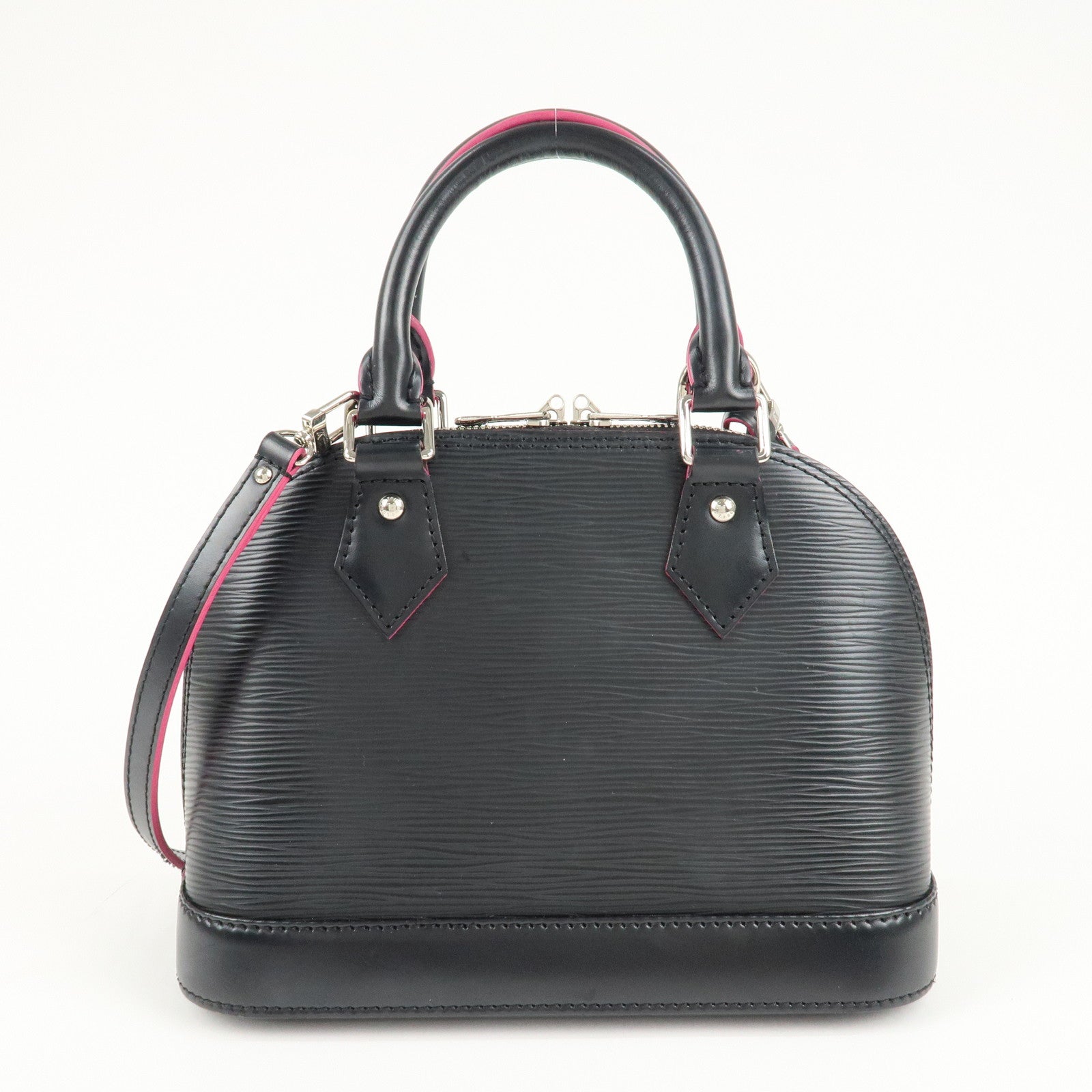 Louis Vuitton Epi Alma BB 2Way Shoulder Bag Noir Pink M54160 Used