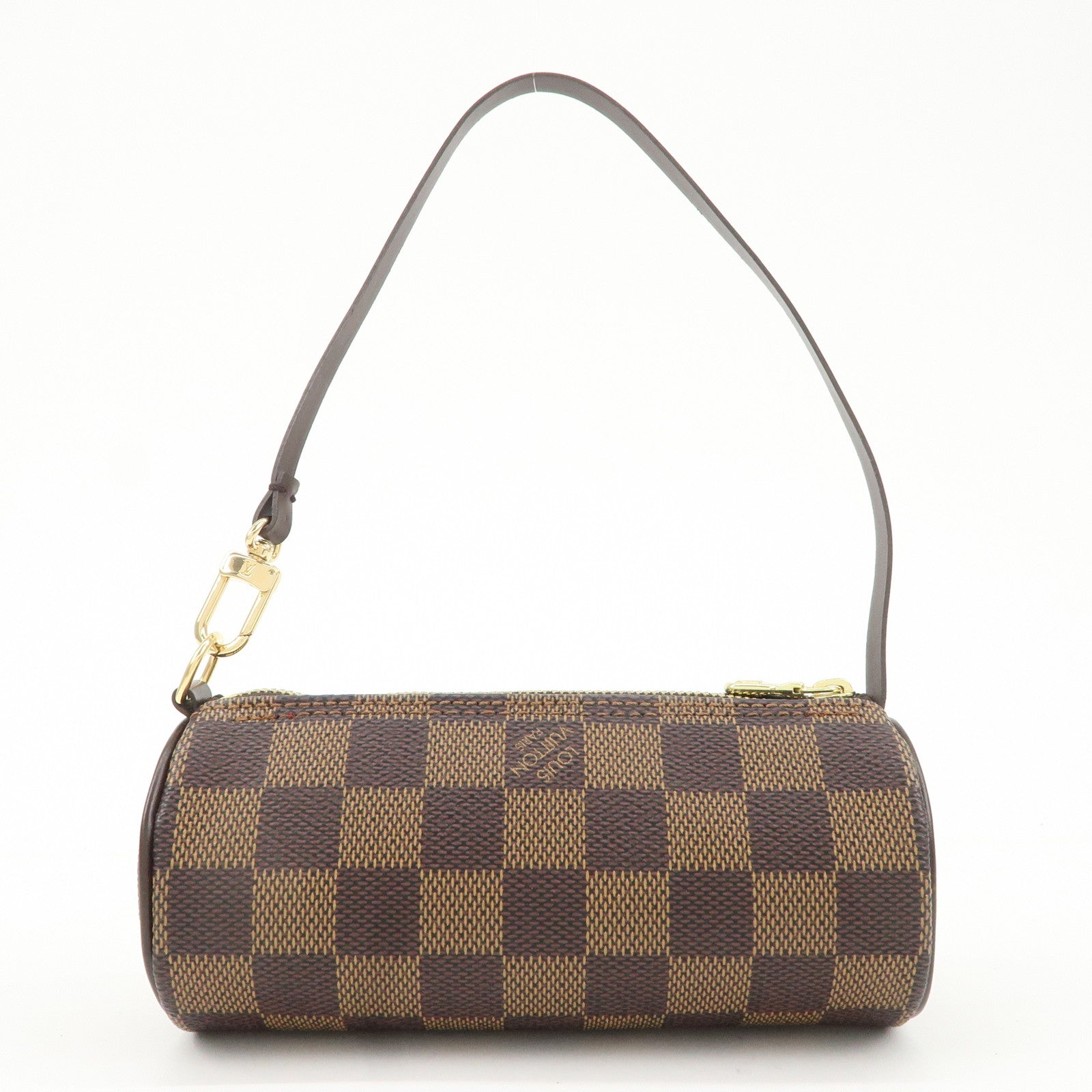 Louis Vuitton Damier Ebene Mini Pouch for Papillon Bag Brown Used