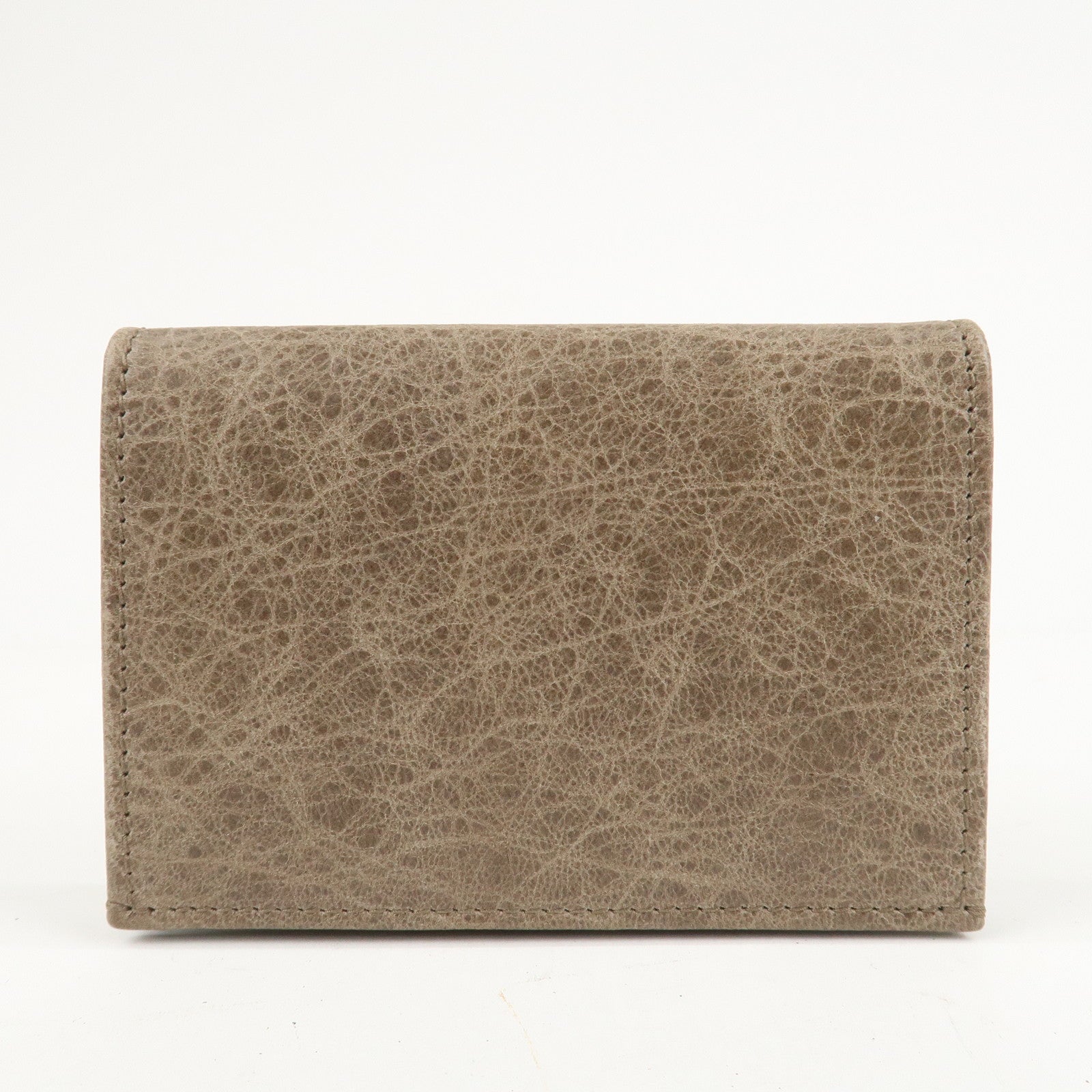 BALENCIAGA Leather Card Case Brown 253050 Used