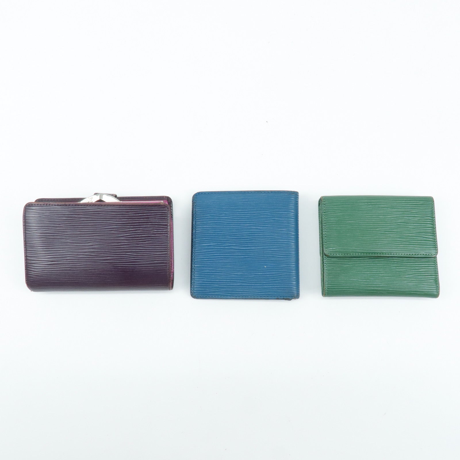 Louis Vuitton Set of 3 Epi Wallet M6364K M63484 M60613 Used