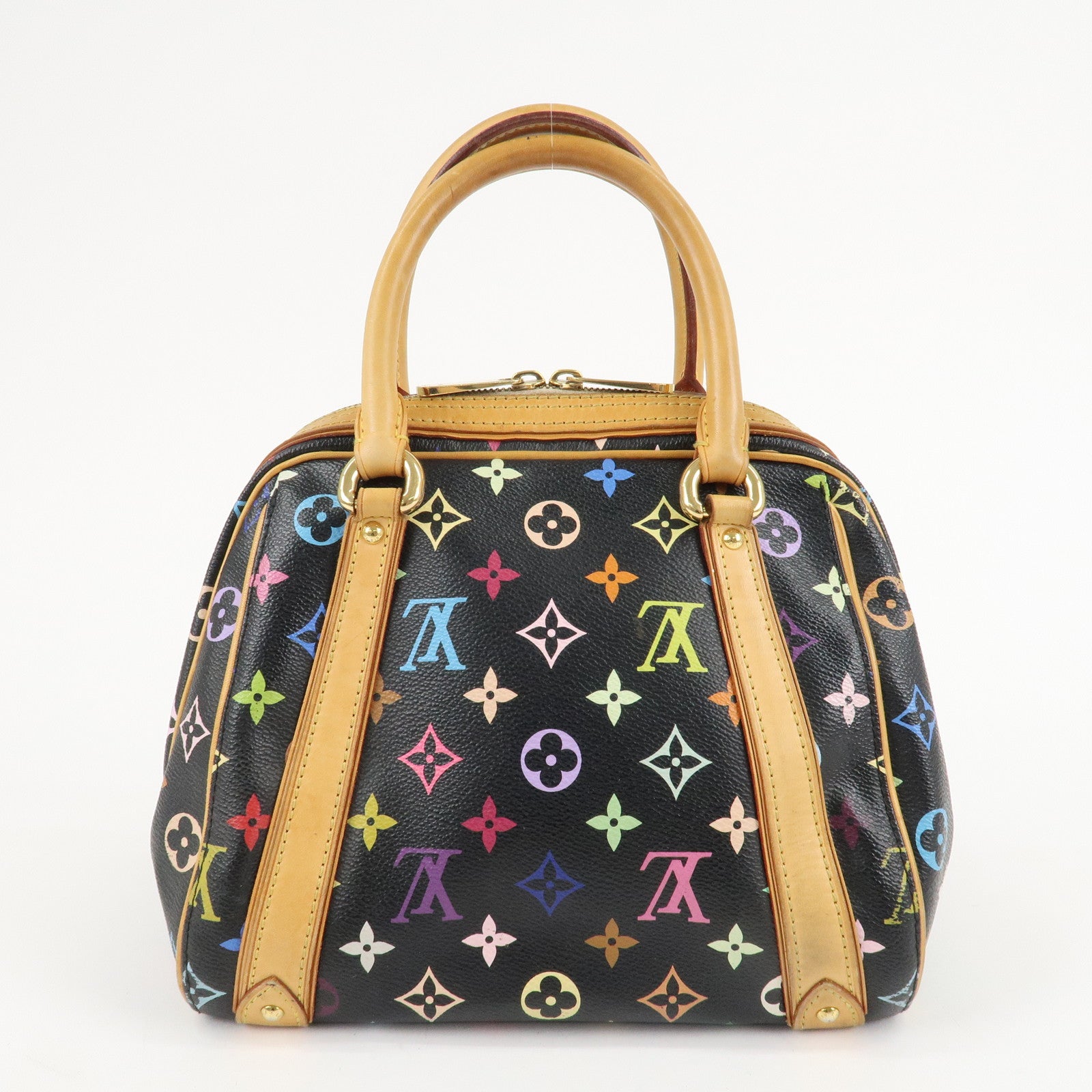 Louis Vuitton Monogram Multicolor Priscilla Hand Bag Noir M40097 Used