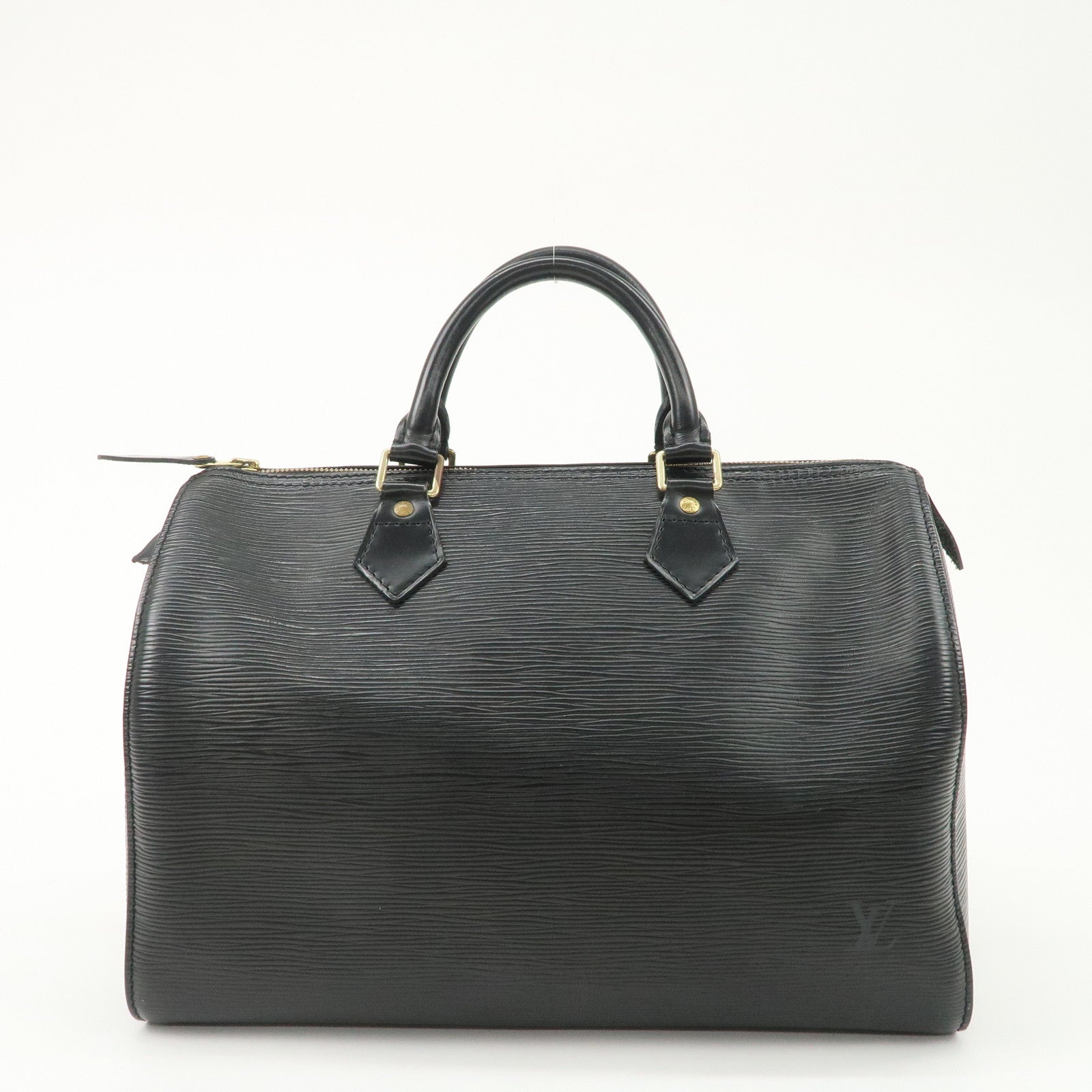 Louis Vuitton Epi Speedy 30 Leather Hand Bag Black M59022 Used