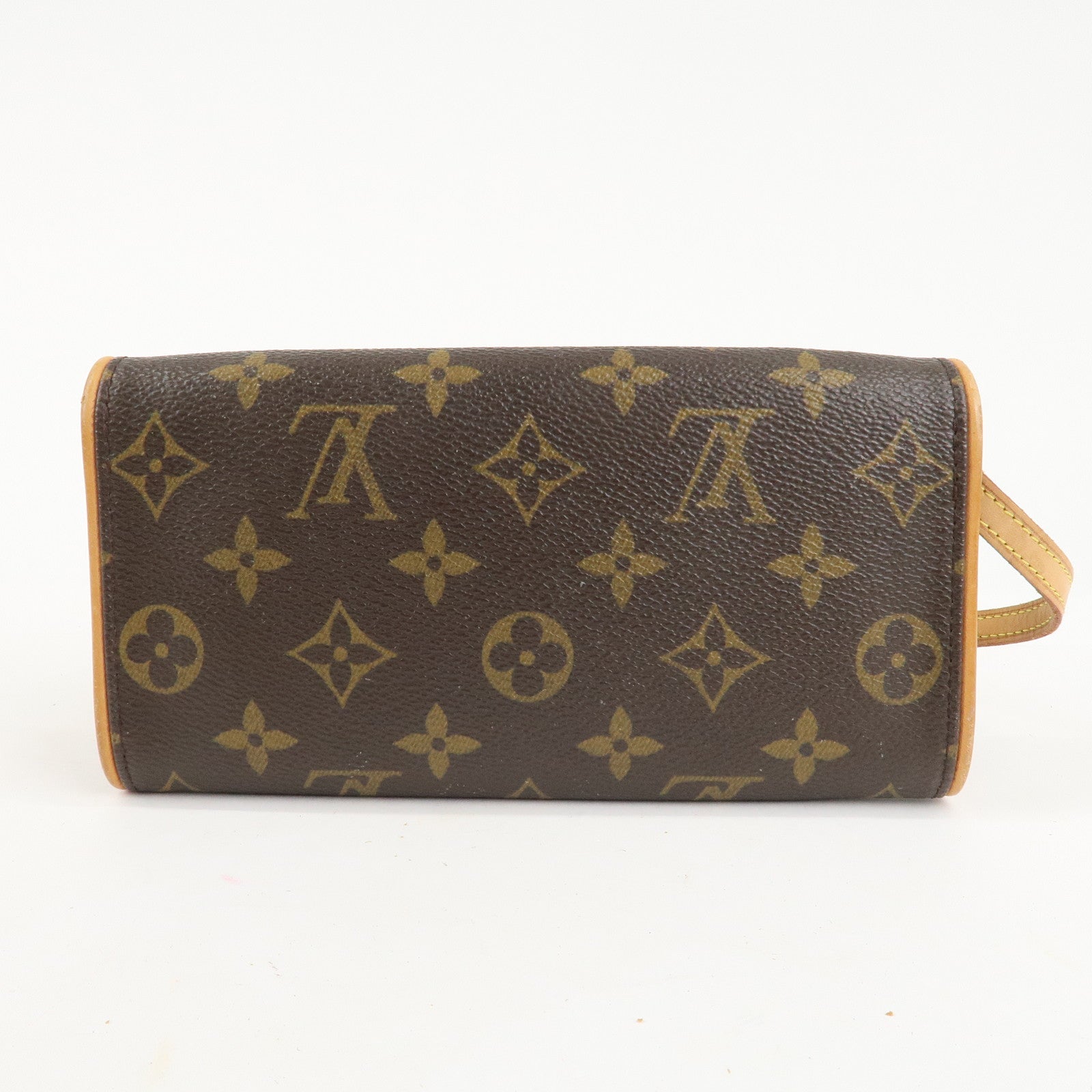 Louis Vuitton Monogram Pochette Twin PM 2Way Bag Brown M51854 Used