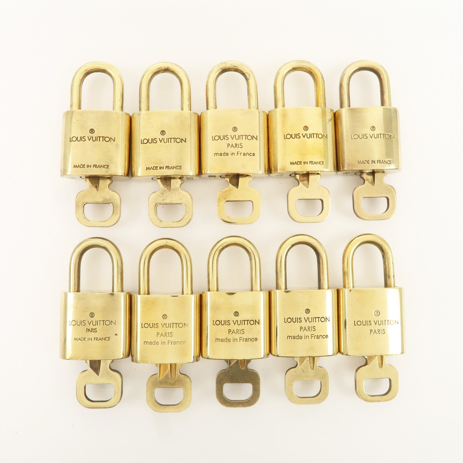 Louis Vuitton Set of 10 Lock & Key Cadena Key Lock Used