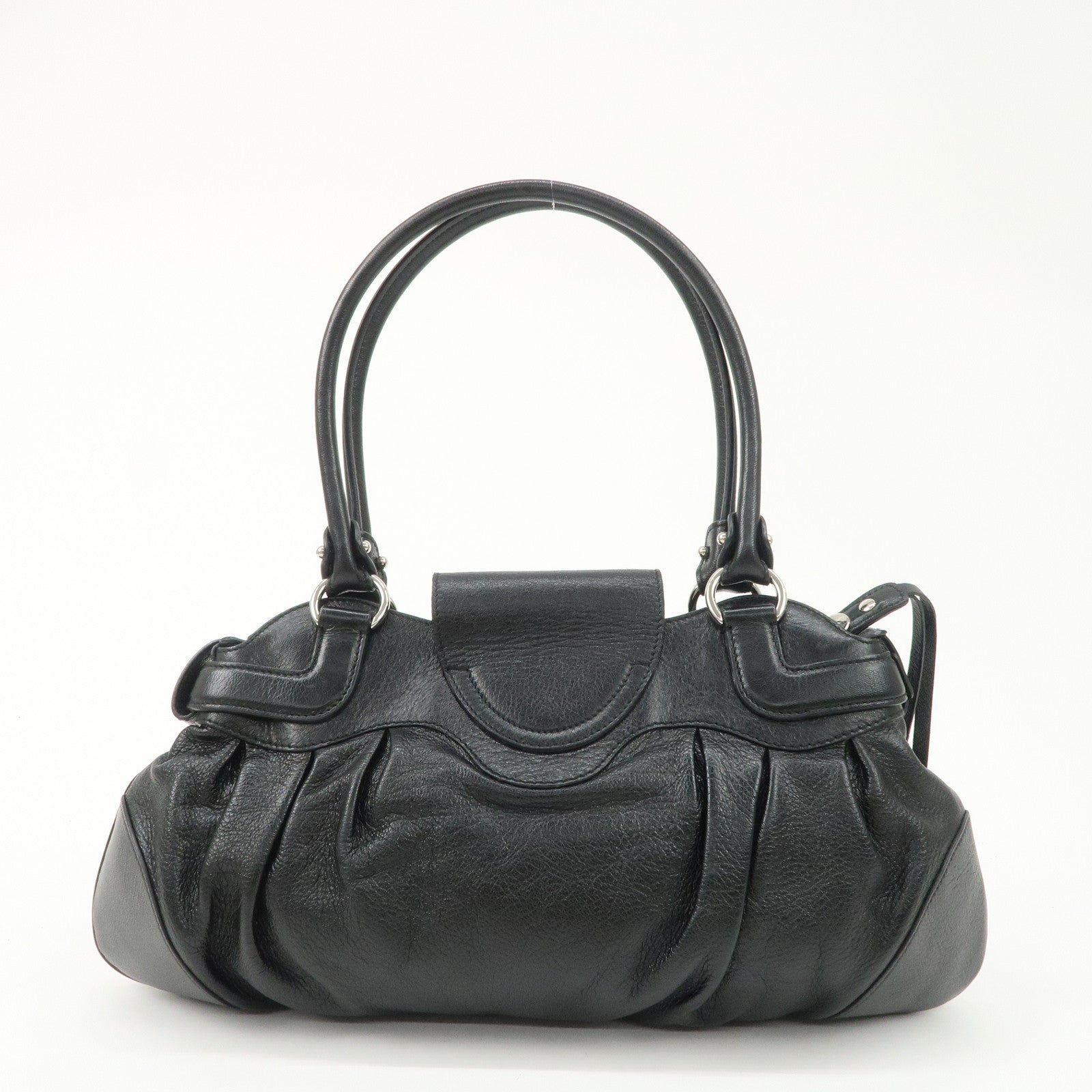 Salvatore Ferragamo Gancini Leather Shoulder Bag AU-21/6317 Used
