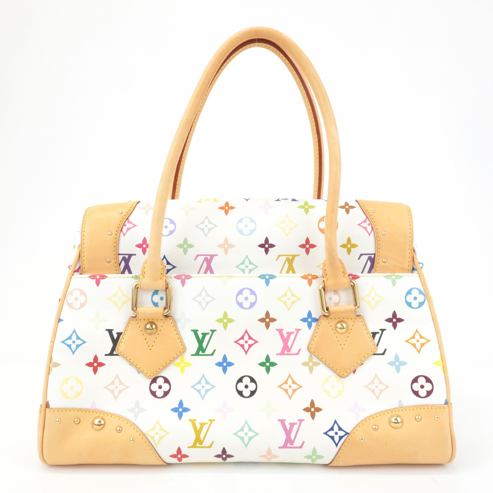 Louis Vuitton Monogram Multicolor Beverly GM Hand Bag Blanc M40201 Used