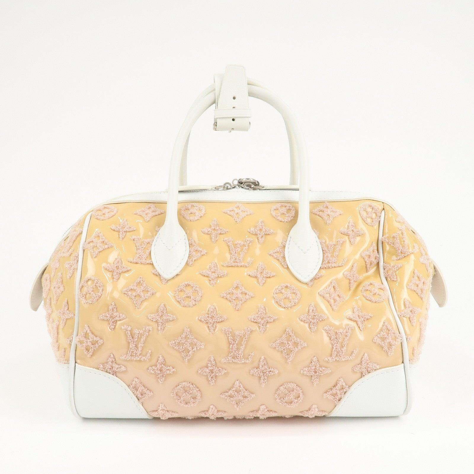 Louis Vuitton Monogram Booklet Speedy Round Hand Bag Rose M40704 Used