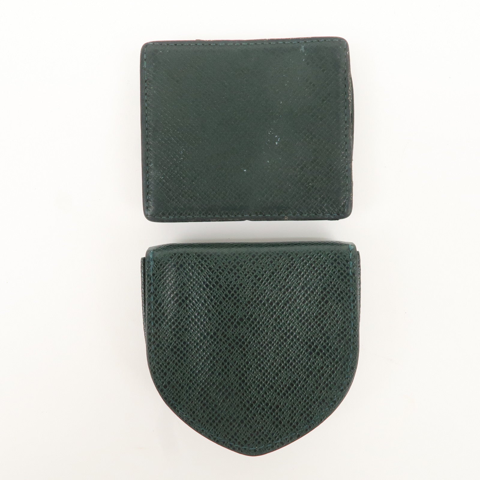 Louis Vuitton Set of 2 Taiga Coin Case Sepia Epicea M30374 M30384 Used