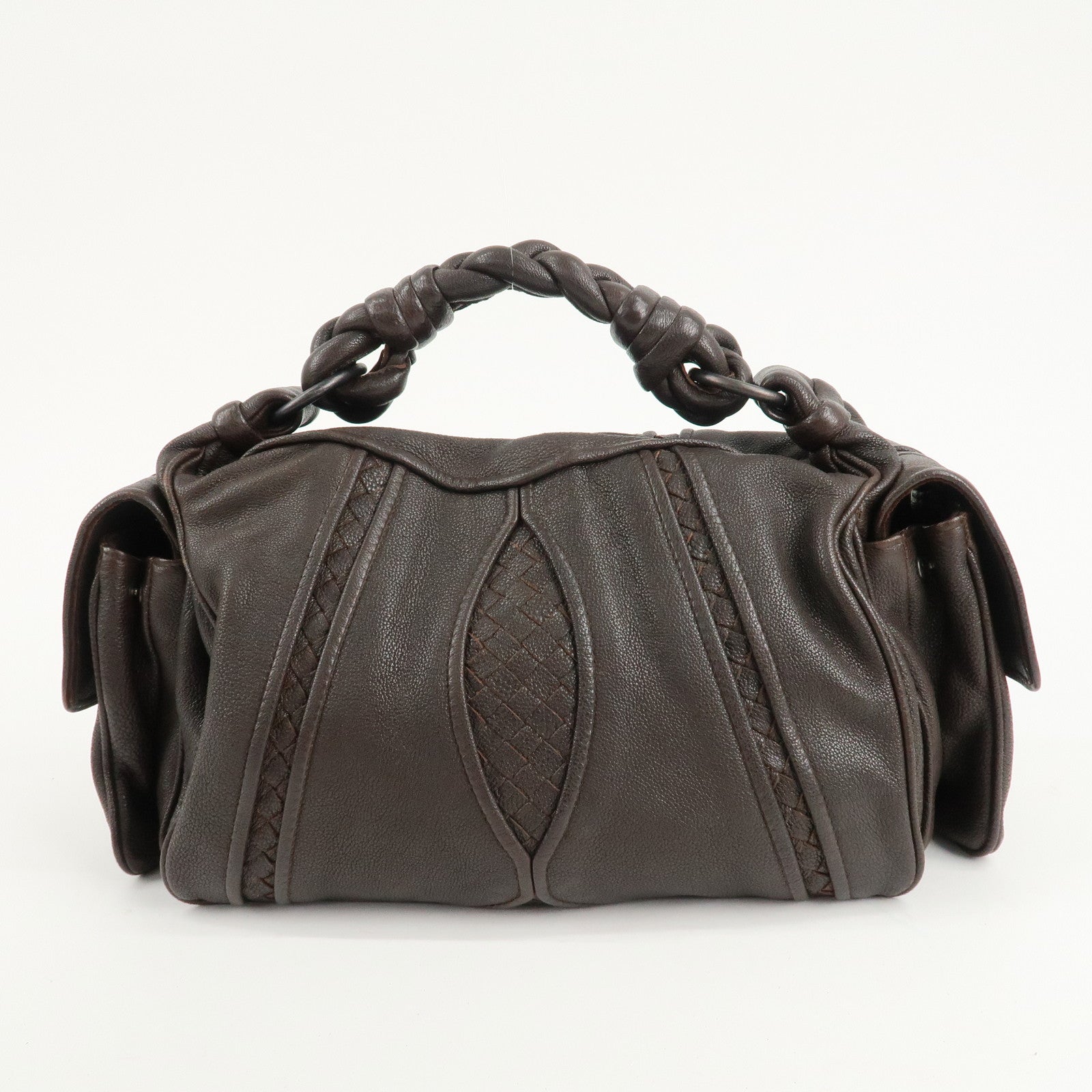 BOTTEGA VENETA Intrecciato Leather Shoulder Bag 179309 Used