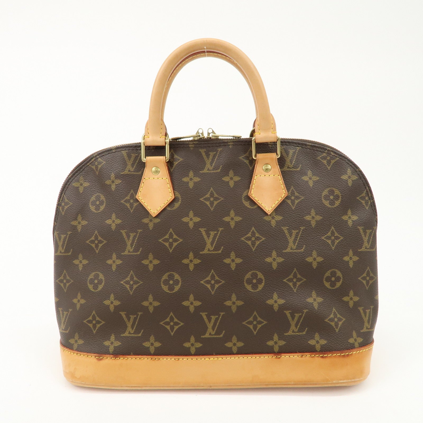 Louis Vuitton Monogram Alma Hand Bag Brown M51130 Used