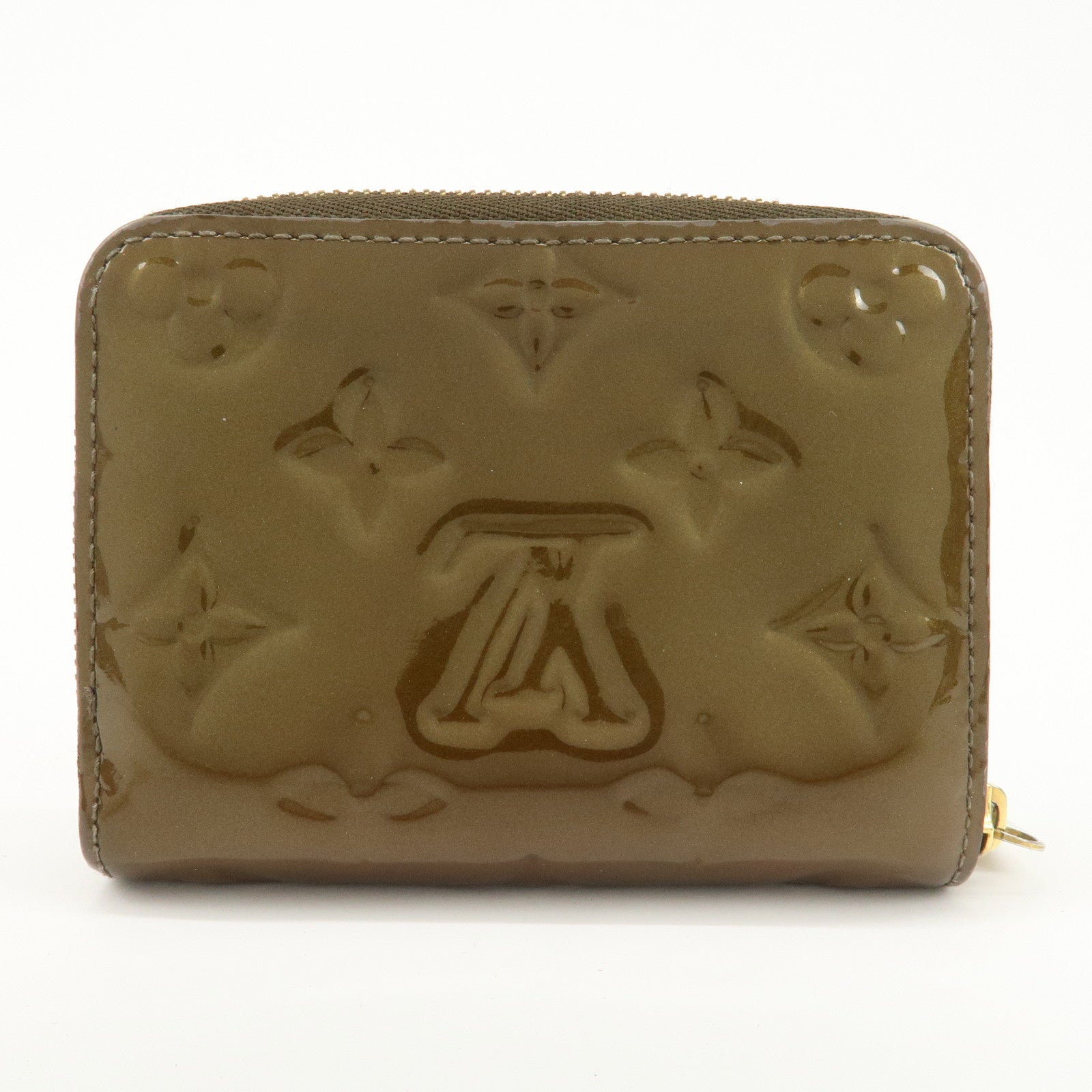 Louis Vuitton Monogram Vernis Zippy Coin Case Purse Veil Bronze Used