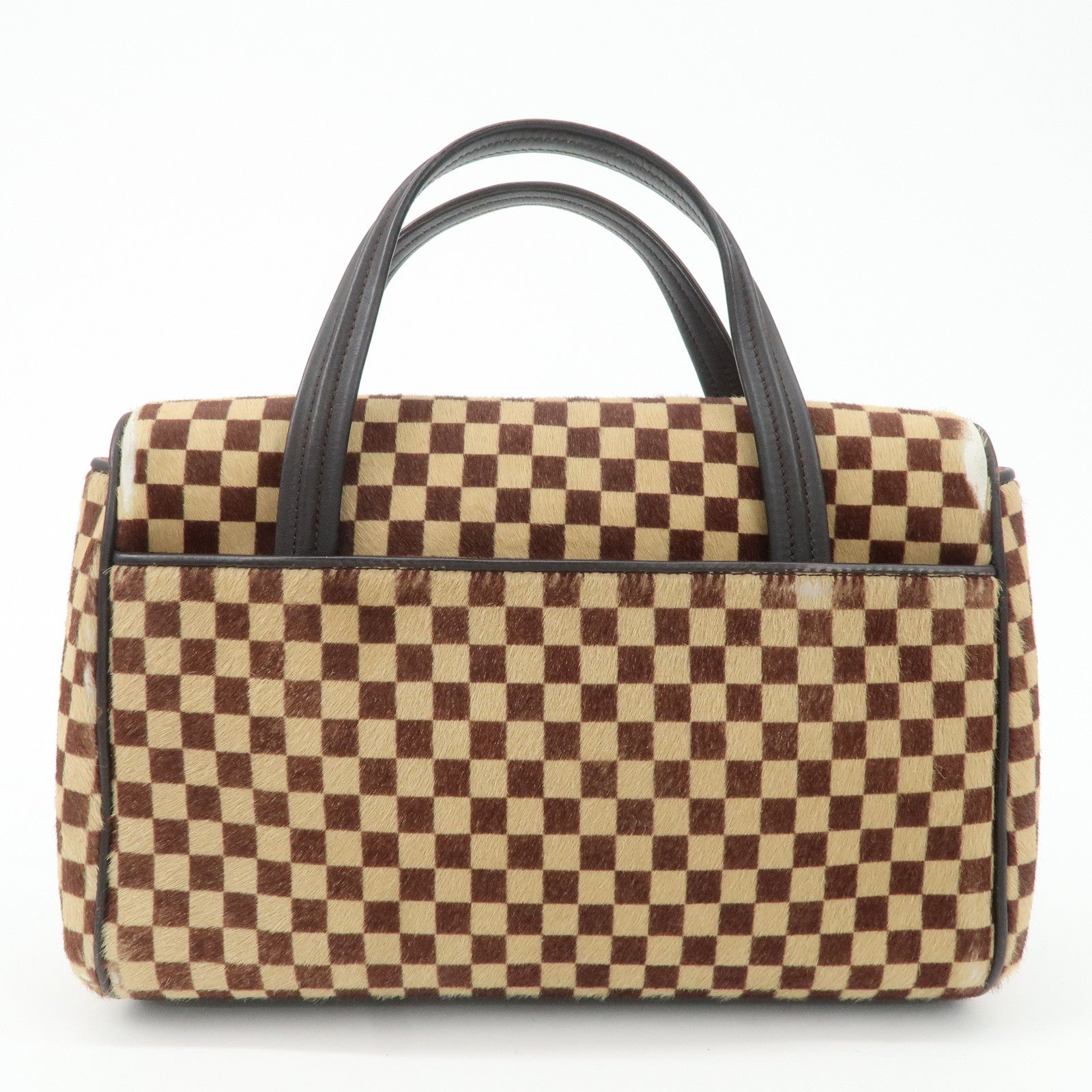 Louis Vuitton Damier Sauvage Lion Hand Bag Beige Brown M92131 Used