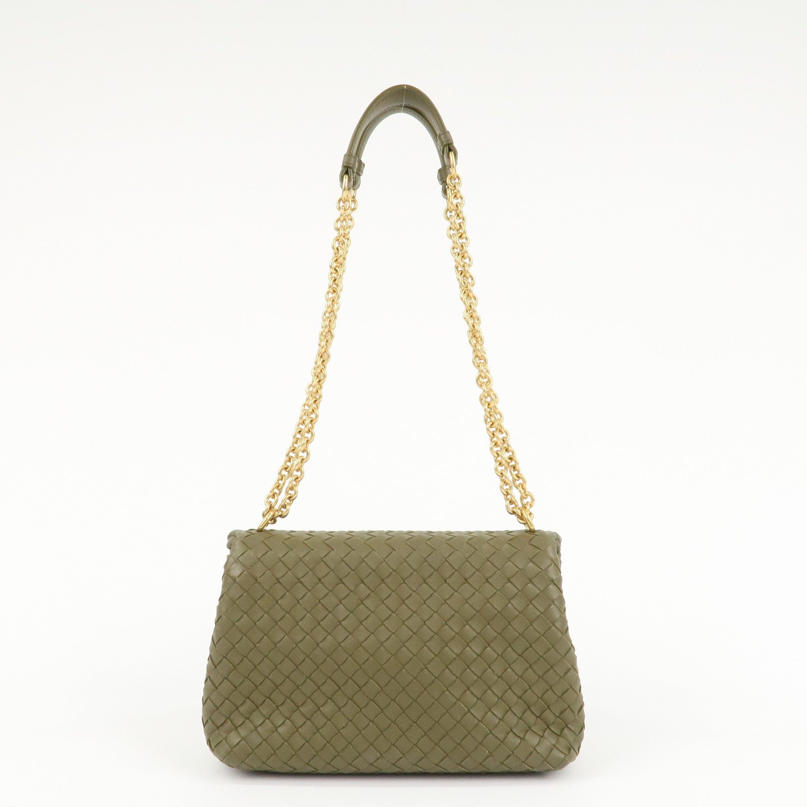 BOTTEGA VENETA Intrecciato Leather Olympia Chain Shoulder Bag Used